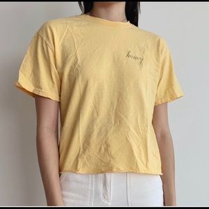 Brandy Melville embroidered honey top